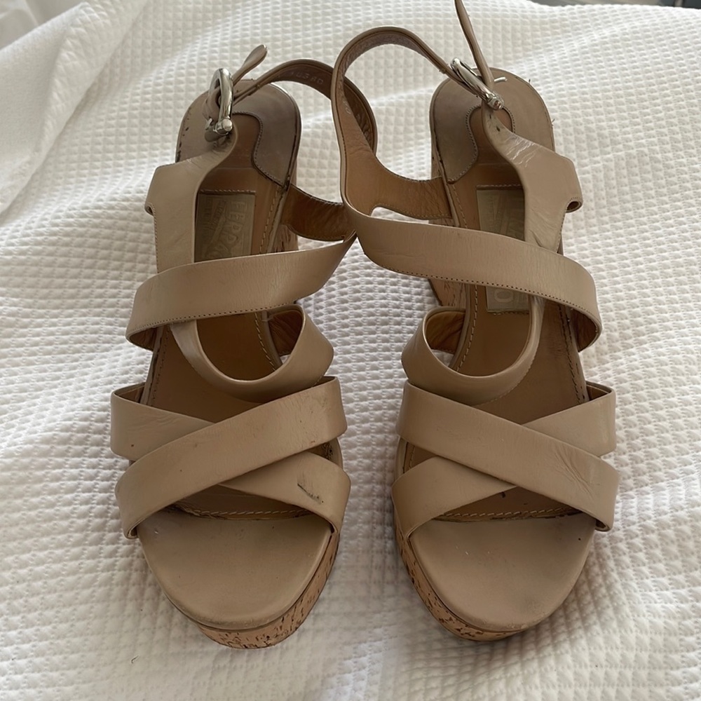Salvatore Ferragamo Persy Cork wedges!